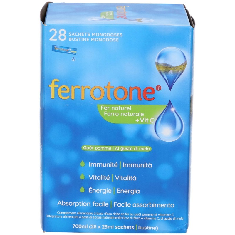 Visualizzazione chiara di Ferrotone Apple Integratore Alimentare 28 Bustine