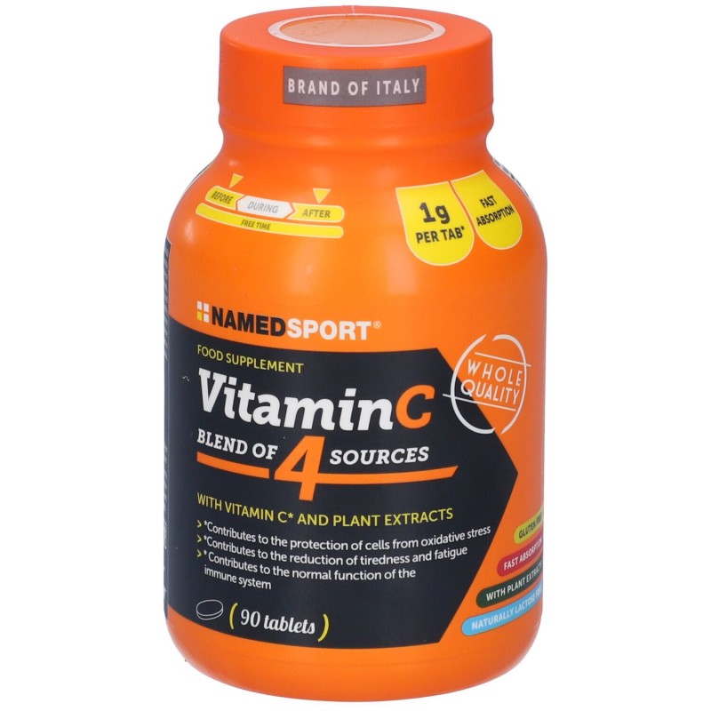 Visualizzazione chiara di Named Sport VitaminC 4Natural Blend Integratore per Sportivi 90 Compresse Visualizzazione chiara di Named Sport VitaminC 4Natural Blend Integratore per Sportivi 90 Compresse
