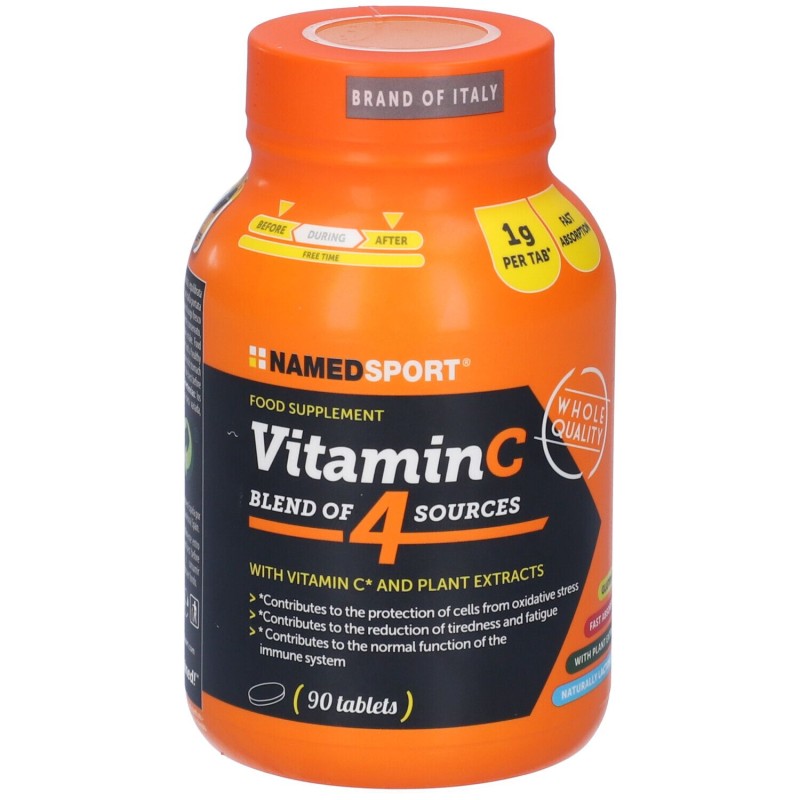 Foto ravvicinata di Named Sport VitaminC 4Natural Blend Integratore per Sportivi 90 Compresse Foto ravvicinata di Named Sport VitaminC 4Natural Blend Integratore per Sportivi 90 Compresse