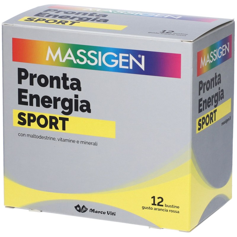 Aspetto del prodotto Marco Viti Massigen Sport Pronta Energia Integratore Vitamine Minerali 12 Bustine
