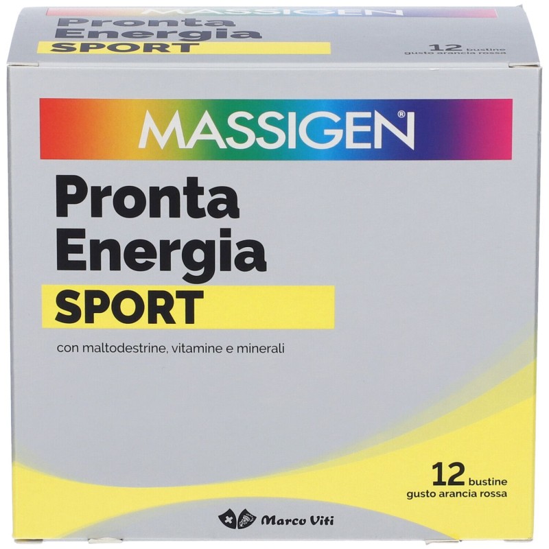Visualizzazione chiara di Marco Viti Massigen Sport Pronta Energia Integratore Vitamine Minerali 12 Bustine