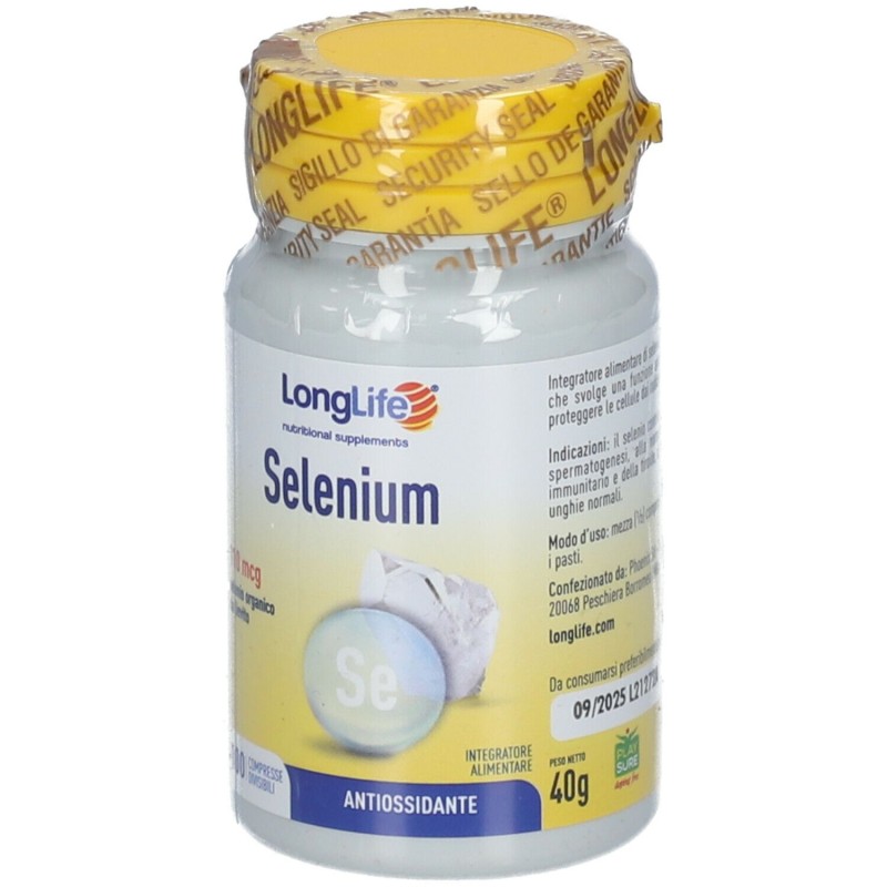 Confezione sigillata di Longlife Selenium Integratore Antiossidante 100 Compresse Confezione sigillata di Longlife Selenium Integratore Antiossidante 100 Compresse