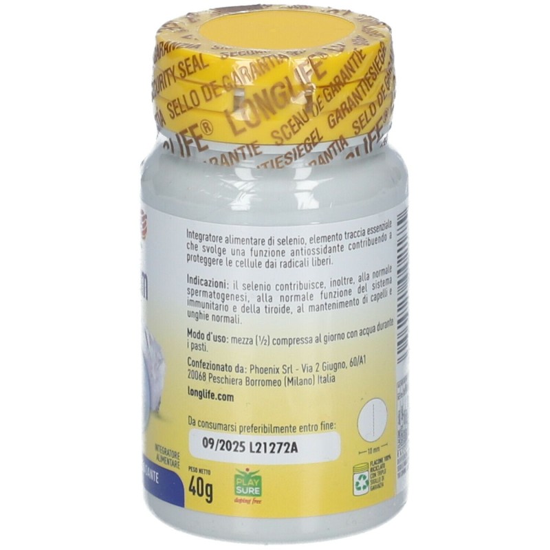 Pack ufficiale del prodotto Longlife Selenium Integratore Antiossidante 100 Compresse Pack ufficiale del prodotto Longlife Selenium Integratore Antiossidante 100 Compresse