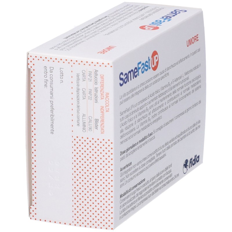 Confezione sigillata di Samefast Up Integratore Ricostituente e per Umore 20 Compresse Orosolubili Confezione sigillata di Samefast Up Integratore Ricostituente e per Umore 20 Compresse Orosolubili