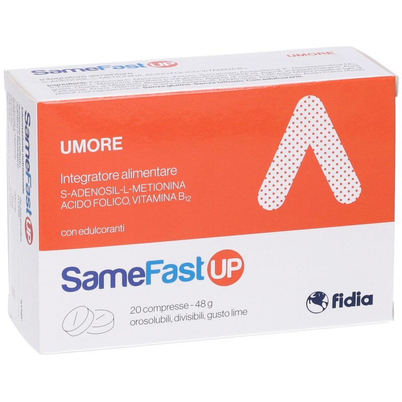 Aspetto del prodotto Samefast Up Integratore Ricostituente e per Umore 20 Compresse Orosolubili Aspetto del prodotto Samefast Up Integratore Ricostituente e per Umore 20 Compresse Orosolubili