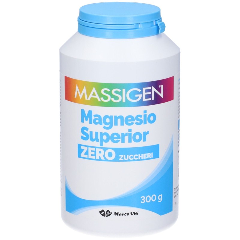Primo piano di Marco Viti Massigen Magnesio Superior Zero Zuccheri Integratore 300g