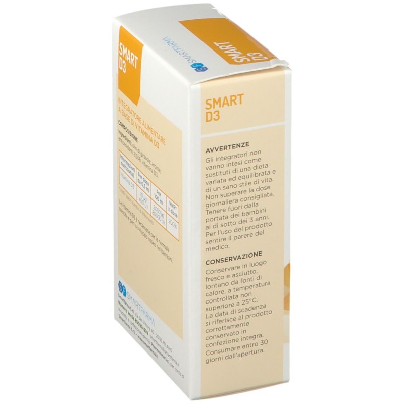 Confezione sigillata di Smart D3 Integratore per Muscoli e Ossa 15ml Confezione sigillata di Smart D3 Integratore per Muscoli e Ossa 15ml
