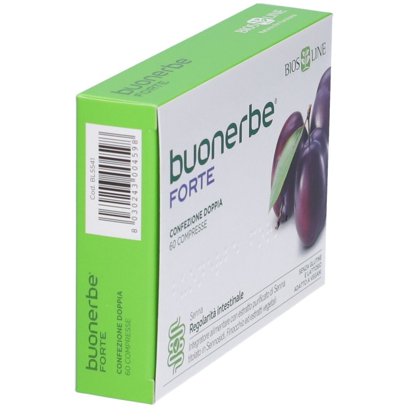 Packaging integro del prodotto Buonerbe Forte Integratore per Regolarità Intestinale 60 Compresse