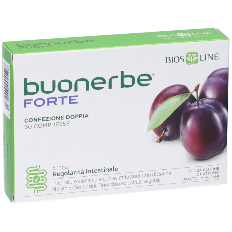 Immagine reale di Buonerbe Forte Integratore per Regolarità Intestinale 60 Compresse