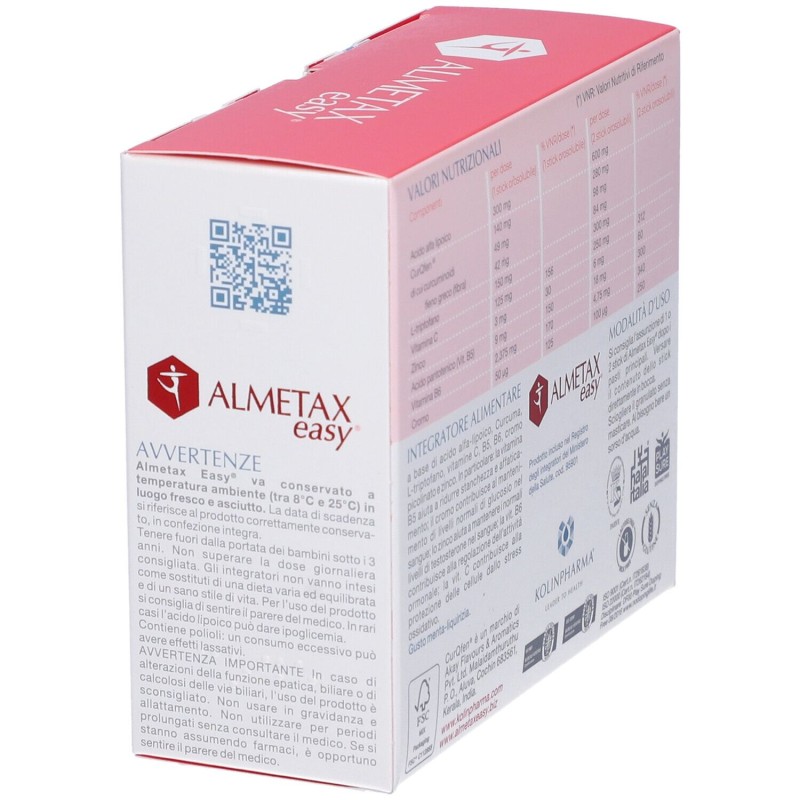 Scatola integra del prodotto Almetax Easy Integratore 30 Bustine Orosolubili