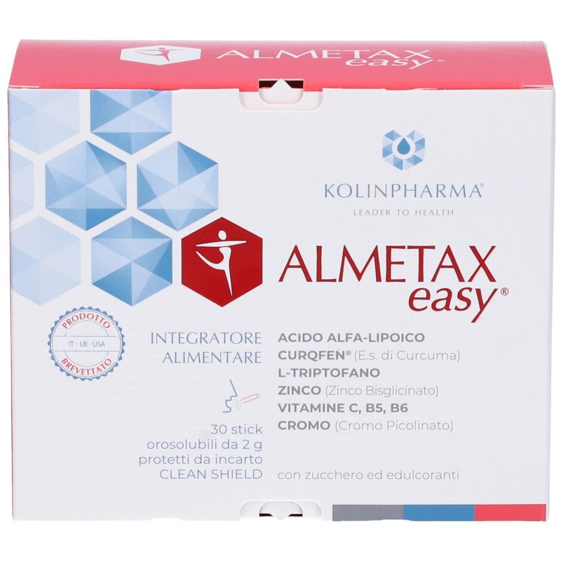 Foto esplicativa di Almetax Easy Integratore 30 Bustine Orosolubili