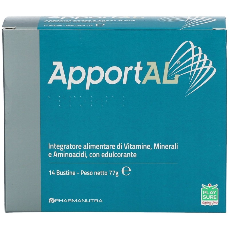 Primo piano di PharmaNutra Apportal Integratore di Vitamine 14 Bustine Primo piano di PharmaNutra Apportal Integratore di Vitamine 14 Bustine
