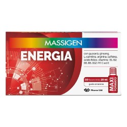 Visualizzazione chiara di Massigen Energia Integratore Tonico Energetico 10 Flaconcini 25ml