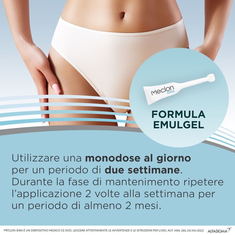 Immagine reale di Meclon Idra Emulgel Idratante Vaginale 7 Tubi Monodose