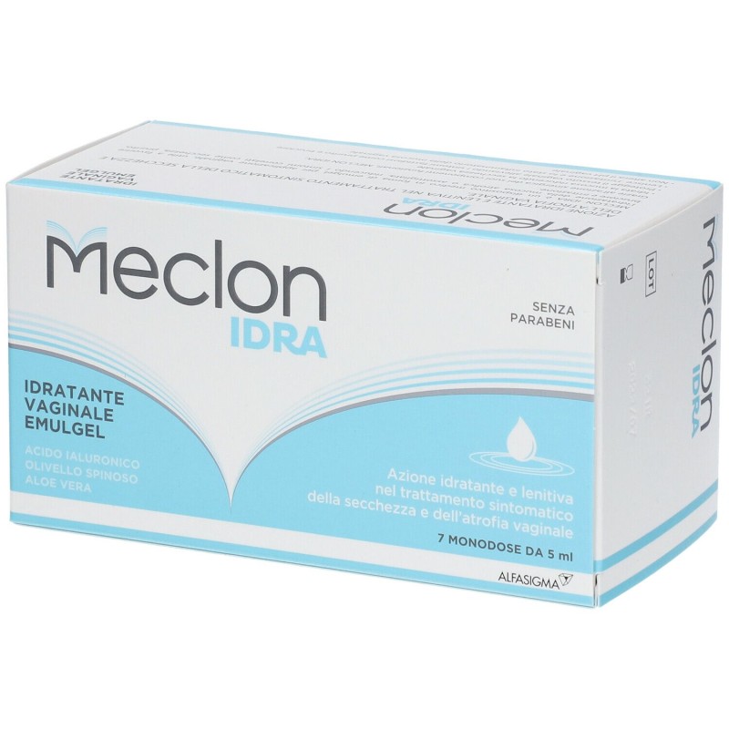 Primo piano di Meclon Idra Emulgel Idratante Vaginale 7 Tubi Monodose