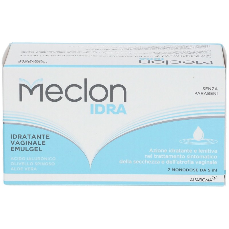 Pack ufficiale del prodotto Meclon Idra Emulgel Idratante Vaginale 7 Tubi Monodose
