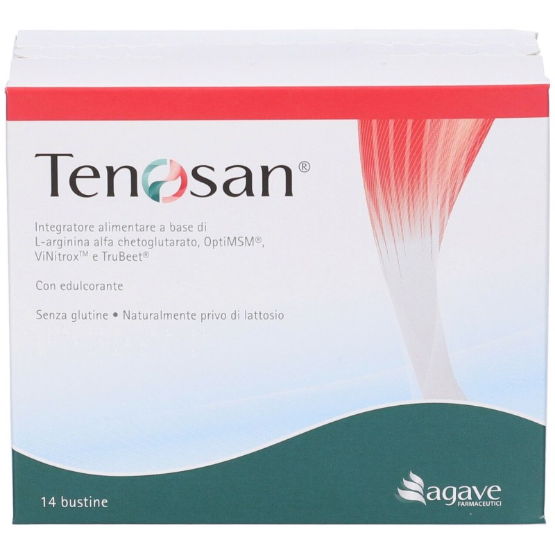 Dettaglio del packaging di Tenosan Integratore per Muscoli ed Articolazioni 14 Bustine Dettaglio del packaging di Tenosan Integratore per Muscoli ed Articolazioni 14 Bustine