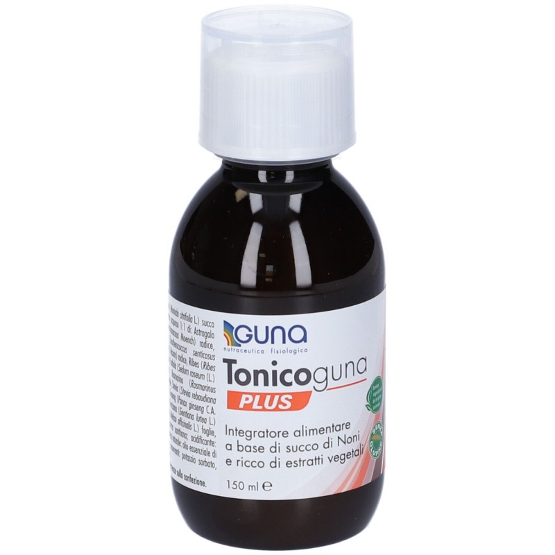 Scatola originale del prodotto Guna Tonico Guna Plus Integratore Energizzante 150ml