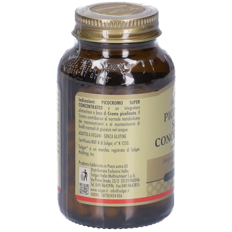Aspetto del prodotto Solgar Picocromo Super Concentrato Integratore per Glicemia e Controllo del Peso 90 Capsule