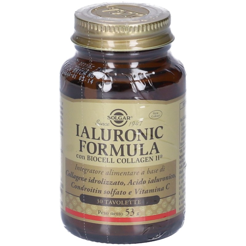 Aspetto del prodotto Solgar Ialuronic Formula Formulazione Migliorata Integratore per la Pelle 30 Tavolette