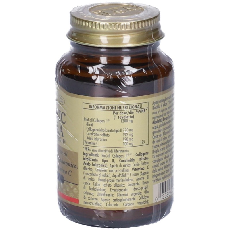 Scatola originale del prodotto Solgar Ialuronic Formula Formulazione Migliorata Integratore per la Pelle 30 Tavolette