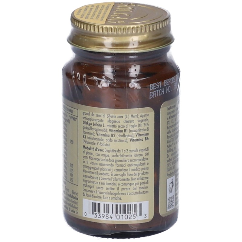 Foto illustrativa del packaging di Solgar Neuro Nutrients Integratore per Memoria, Stanchezza e Sistema Nervoso 30 Capsule