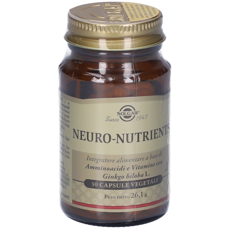 Immagine reale di Solgar Neuro Nutrients Integratore per Memoria, Stanchezza e Sistema Nervoso 30 Capsule