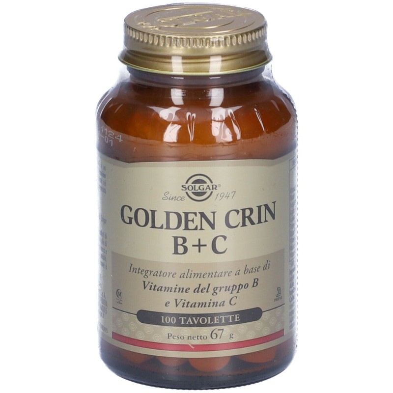 Visualizzazione chiara di Solgar Golden Crin B+C Integratore Vitaminico 100 Tavolette Visualizzazione chiara di Solgar Golden Crin B+C Integratore Vitaminico 100 Tavolette