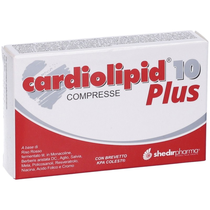 Pack ufficiale del prodotto Shedir Cardiolipid 10 Plus Integratore per il Colesterolo 30 Compresse Pack ufficiale del prodotto Shedir Cardiolipid 10 Plus Integratore per il Colesterolo 30 Compresse