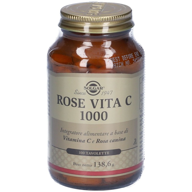 Packaging integro del prodotto Solgar Rose Vita C 1000 Integratore Vitamina C 100 Tavolette Packaging integro del prodotto Solgar Rose Vita C 1000 Integratore Vitamina C 100 Tavolette