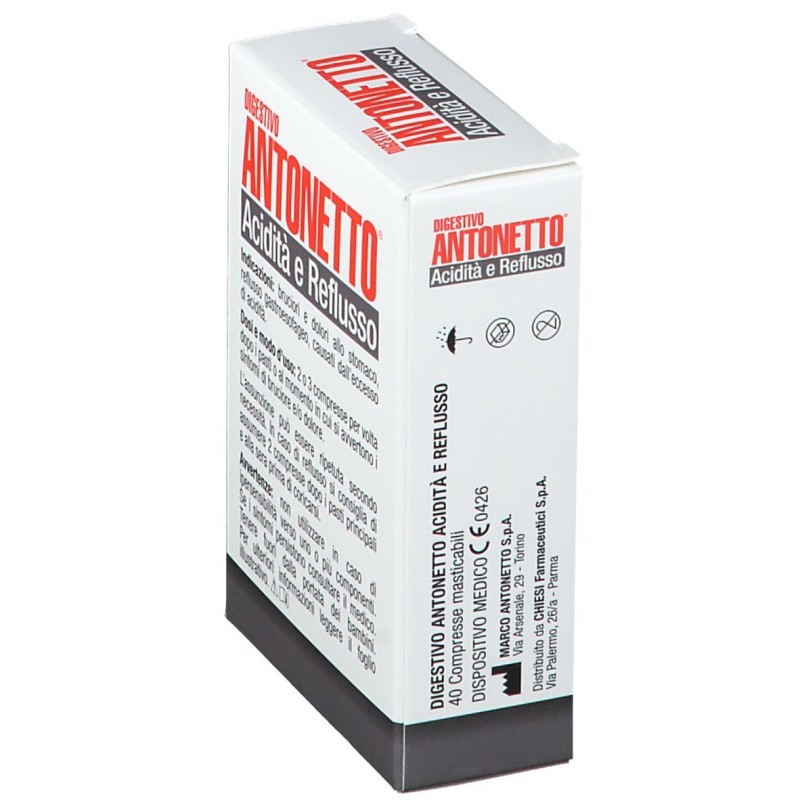 Packaging del prodotto Digestivo Antonetto 40 Compresse Masticabili Gusto Classico Packaging del prodotto Digestivo Antonetto 40 Compresse Masticabili Gusto Classico