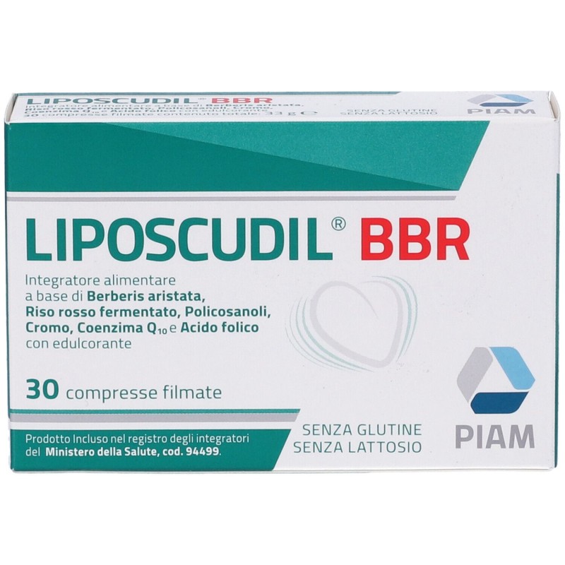Foto illustrativa del packaging di Liposcudil BBR Integratore Alimentare per ColesteroloAss 30 Compresse