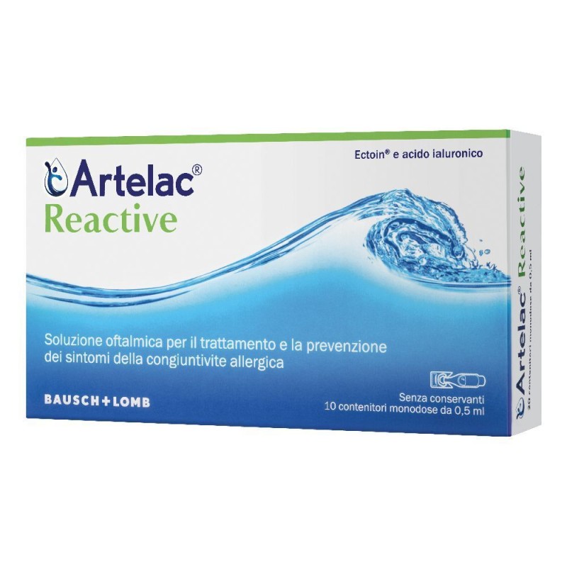 Foto ravvicinata di Artelac Reactive Collirio per Irritazione Occhi 10 Pezzi