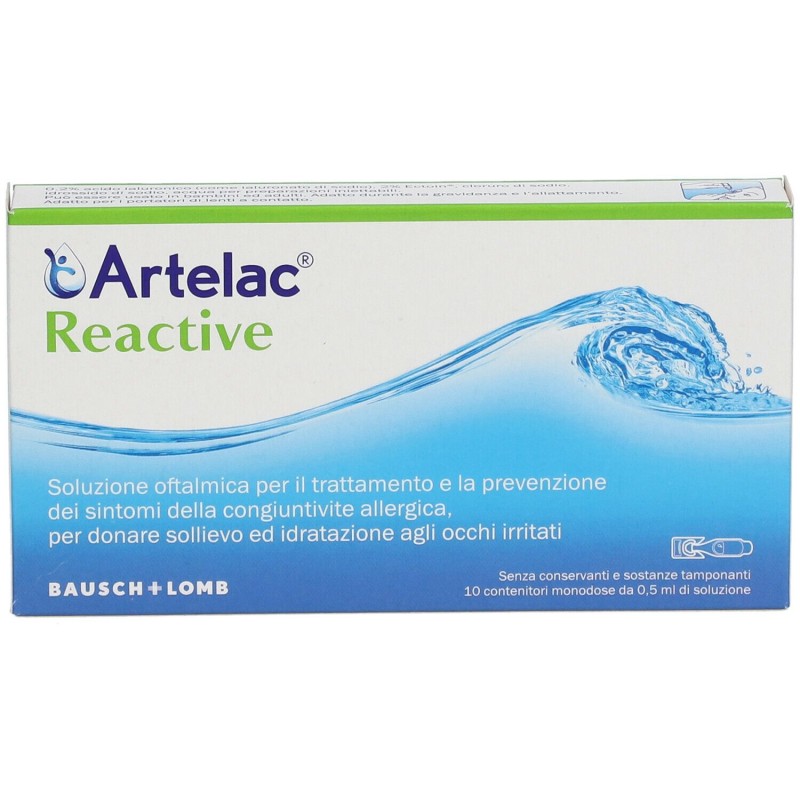 Pack ufficiale del prodotto Artelac Reactive Collirio per Irritazione Occhi 10 Pezzi