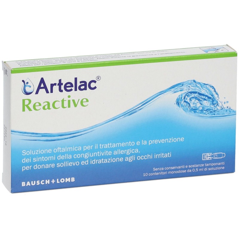 Aspetto del prodotto Artelac Reactive Collirio per Irritazione Occhi 10 Pezzi