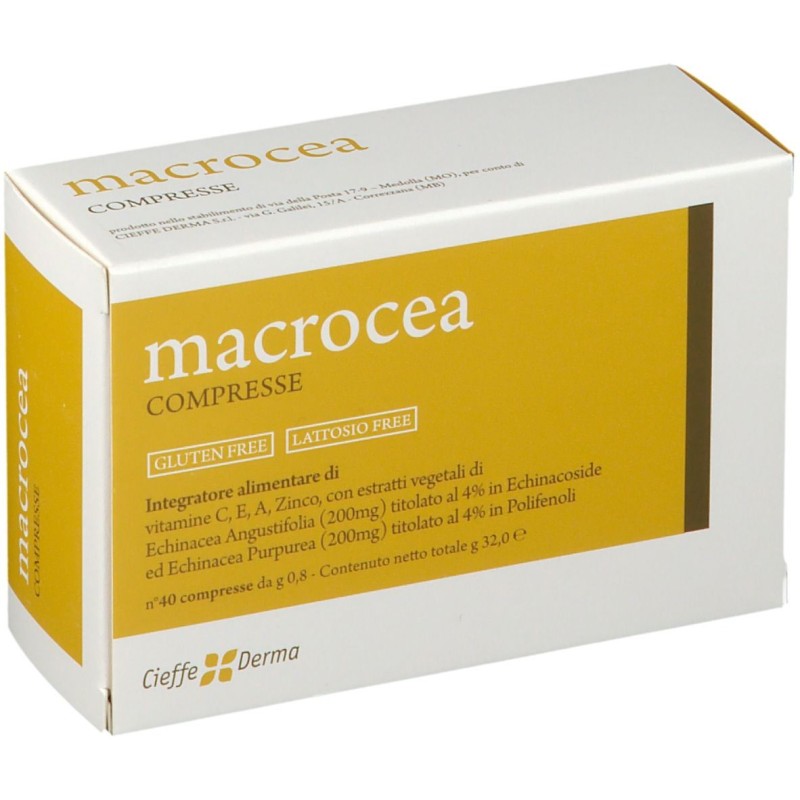 Immagine reale di Macrocea Integratore per Infezioni Cutanee e Sistema Immunitario 40 Compresse Immagine reale di Macrocea Integratore per Infezioni Cutanee e Sistema Immunitario 40 Compresse