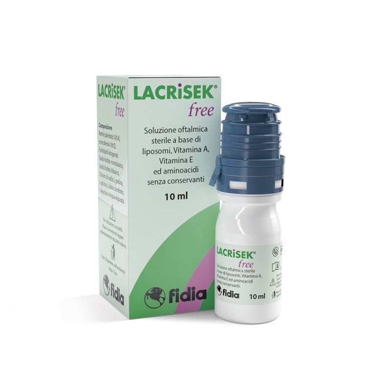 Confezione commerciale diLacrisek Free Collirio per Occhi Infiammati 10ml