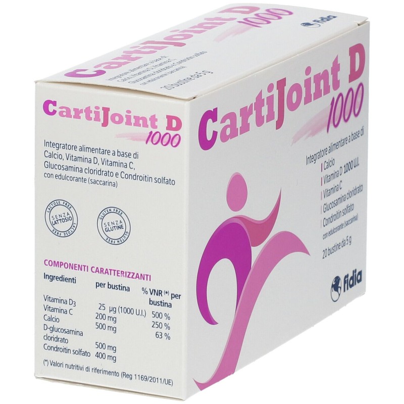 Confezione sigillata di Cartijoint D 1000 Integratore per Ossa 20 Bustine Confezione sigillata di Cartijoint D 1000 Integratore per Ossa 20 Bustine