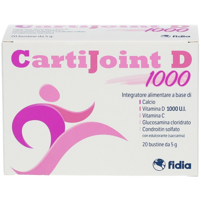 Scatola integra del prodotto Cartijoint D 1000 Integratore per Ossa 20 Bustine Scatola integra del prodotto Cartijoint D 1000 Integratore per Ossa 20 Bustine