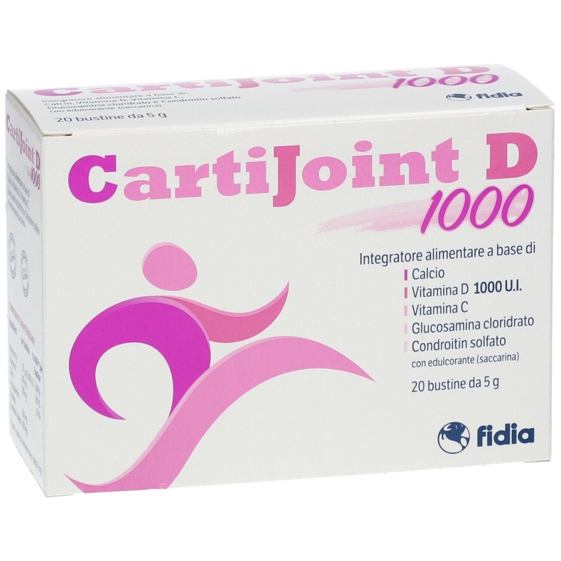 Foto esplicativa di Cartijoint D 1000 Integratore per Ossa 20 Bustine Foto esplicativa di Cartijoint D 1000 Integratore per Ossa 20 Bustine