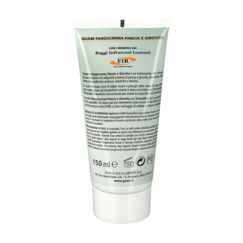 Aspetto del prodotto Guam Fango FIR Tourmaline Crema Anticellulite Pancia e Girovita 150 ml Aspetto del prodotto Guam Fango FIR Tourmaline Crema Anticellulite Pancia e Girovita 150 ml