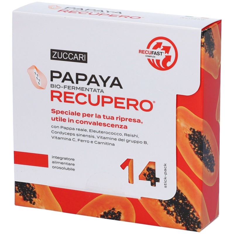 Visualizzazione chiara di Zuccari Papaya Recupero Integratore Ricostituente 14 Stick