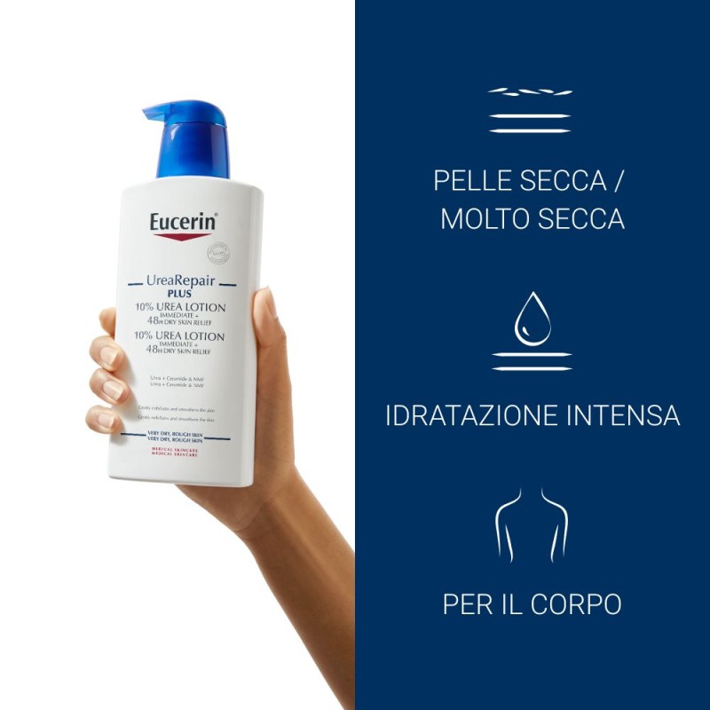 Immagine reale di Eucerin Urea Repair Emulsione Intensiva Urea 10% 400 ml Immagine reale di Eucerin Urea Repair Emulsione Intensiva Urea 10% 400 ml