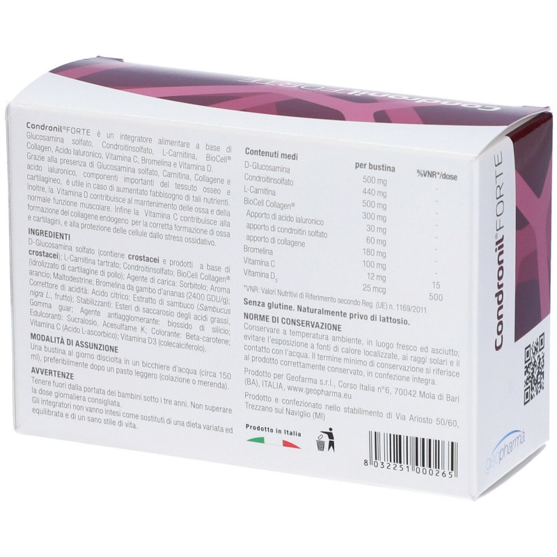 Packaging del prodotto Condronil Forte Integratore Alimentare per Stanchezza 20 Bustine Packaging del prodotto Condronil Forte Integratore Alimentare per Stanchezza 20 Bustine