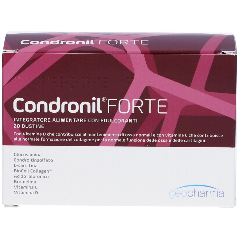 Scatola originale del prodotto Condronil Forte Integratore Alimentare per Stanchezza 20 Bustine Scatola originale del prodotto Condronil Forte Integratore Alimentare per Stanchezza 20 Bustine