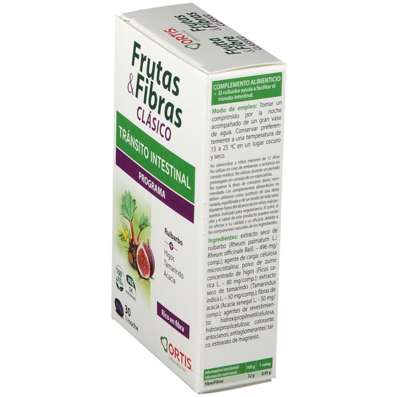 Aspetto del prodotto Frutta e Fibre Classico Lassativo Naturale 30 Compresse Aspetto del prodotto Frutta e Fibre Classico Lassativo Naturale 30 Compresse