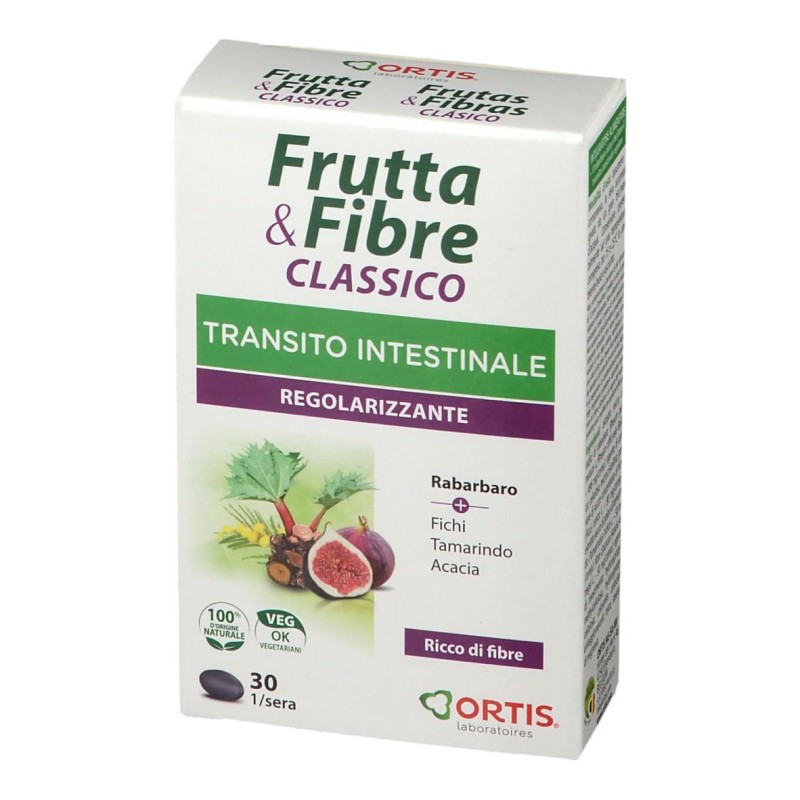 Scatola integra del prodotto Frutta e Fibre Classico Lassativo Naturale 30 Compresse Scatola integra del prodotto Frutta e Fibre Classico Lassativo Naturale 30 Compresse