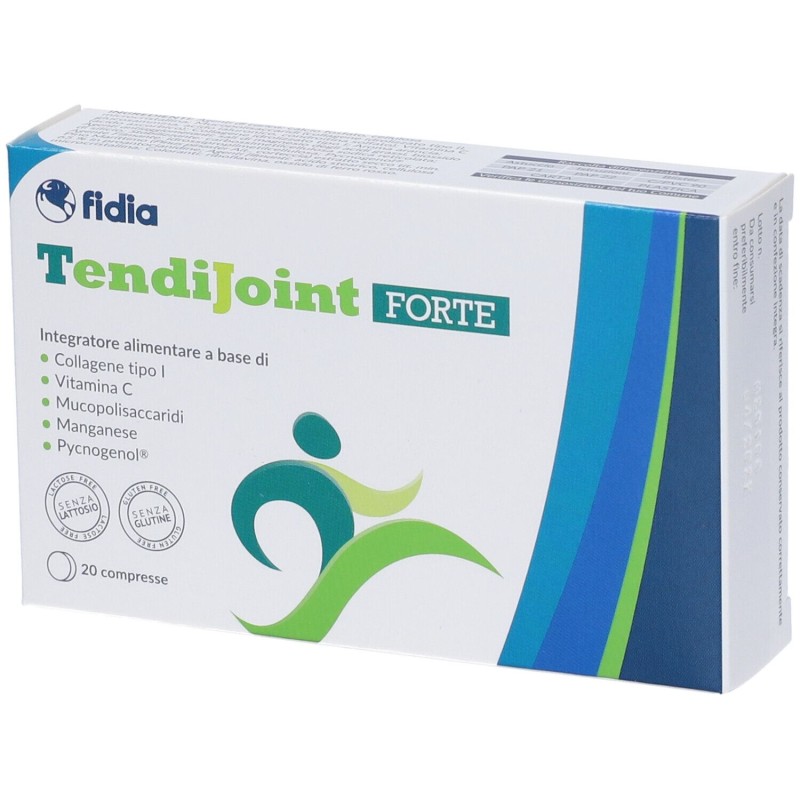 Scatola integra del prodotto TendiJoint Forte per Benessere Articolare 20 Compresse