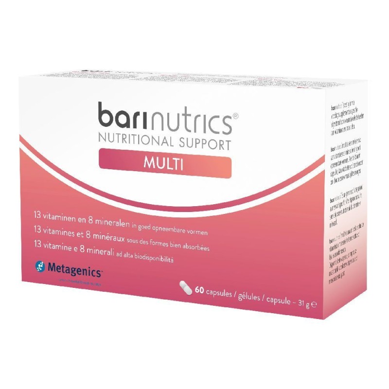 Foto ravvicinata di Metagenics Barinutrics Multi Integratore con Vitamine e Minerali 60 Capsule Foto ravvicinata di Metagenics Barinutrics Multi Integratore con Vitamine e Minerali 60 Capsule