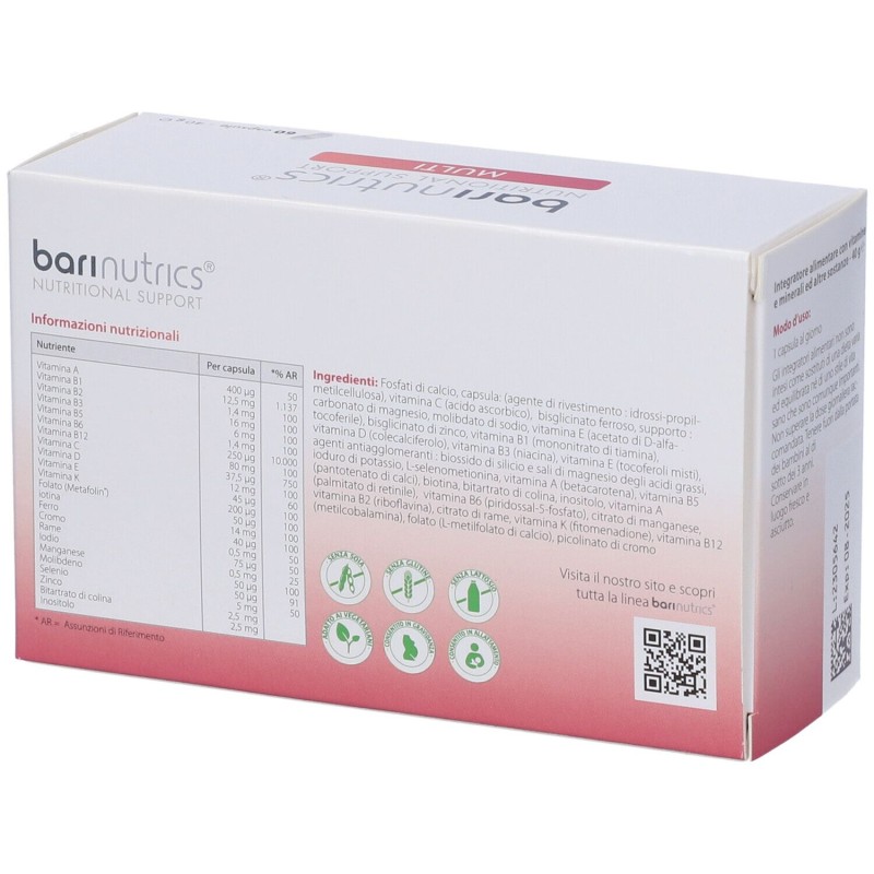 Immagine reale di Metagenics Barinutrics Multi Integratore con Vitamine e Minerali 60 Capsule Immagine reale di Metagenics Barinutrics Multi Integratore con Vitamine e Minerali 60 Capsule